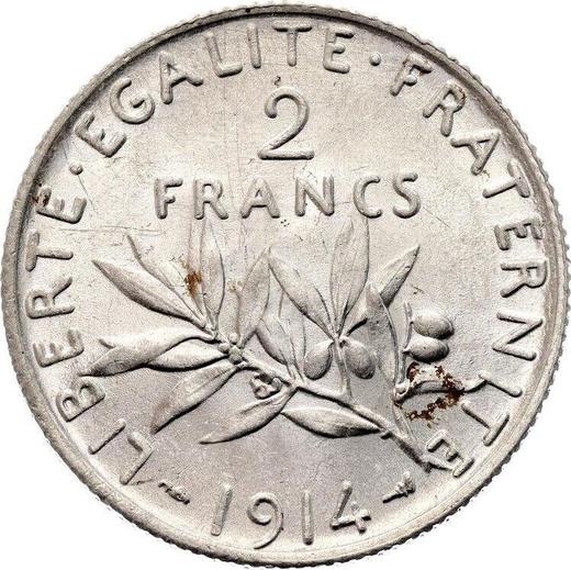 Reverse 2 Francs 1914 "Sower" - Silver Coin Value - France, Third Republic