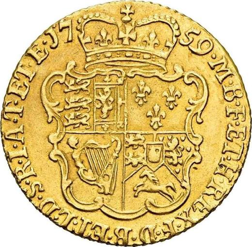 Реверс монеты - 1/2 гинеи 1759 года "Портрет в старости" - цена золотой монеты - Великобритания, Георг II