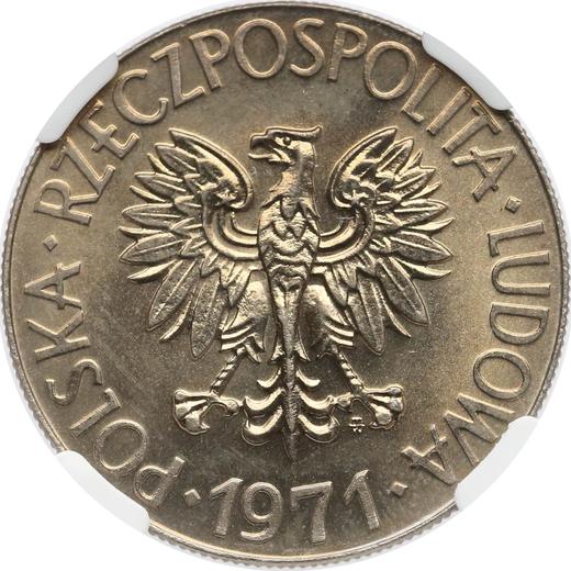 Obverse 10 Zlotych 1971 MW "200th Anniversary of the Death of Tadeusz Kosciuszko" - Coin Value - Poland, Peoples Republic