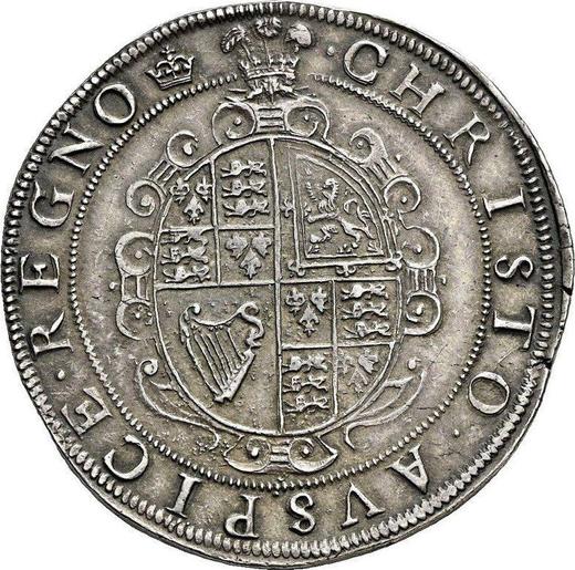 Реверс монеты - 1 крона без года (1625-1642) "Третий тип всадника" Перья над щитом - цена серебряной монеты - Великобритания, Карл I