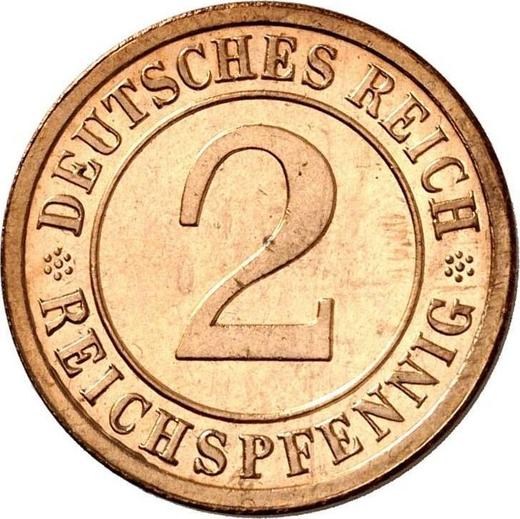 Obverse 2 Reichspfennig 1924 A - Coin Value - Germany, Weimar Republic