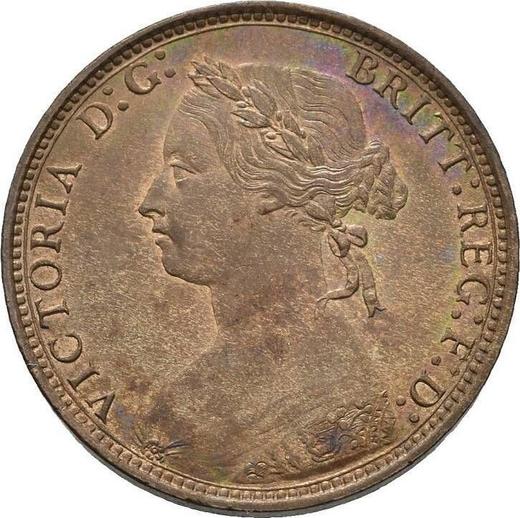 Obverse Halfpenny 1876 H -  Coin Value - United Kingdom, Victoria