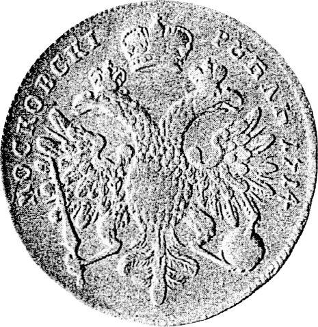 Rewers monety - Próba Rubel 1714 - cena srebrnej monety - Rosja, Piotr I Wielki