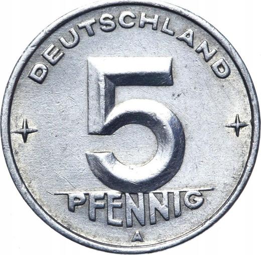 Obverse 5 Pfennig 1950 A -  Coin Value - Germany, GDR