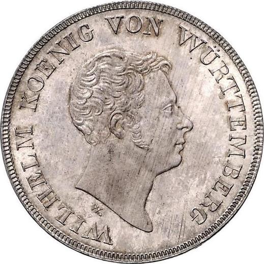 Anverso Tálero 1833 W "Libertad de comercio" - valor de la moneda de plata - Wurtemberg, Guillermo I
