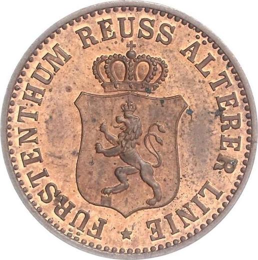 Avers 3 Pfennige 1864 A - Münze Wert - Reuß-Greiz, Heinrich XXII