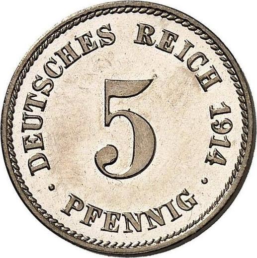 Obverse 5 Pfennig 1914 J "Type 1890-1915" - Coin Value - Germany, German Empire