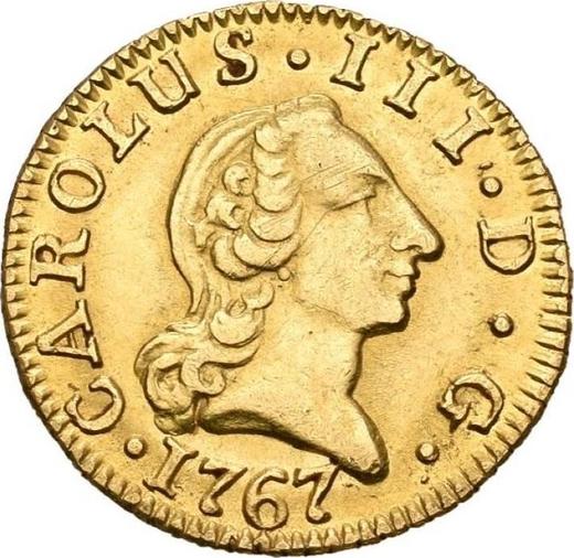Obverse 1/2 Escudo 1767 M PJ - Gold Coin Value - Spain, Charles III
