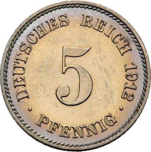 Obverse 5 Pfennig 1912 J "Type 1890-1915" - Coin Value - Germany, German Empire