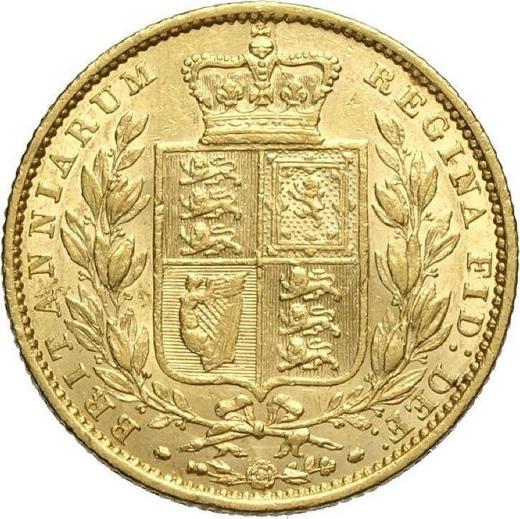 Revers Sovereign 1854 WW "Wappen" "WW" erhabene - Goldmünze Wert - Großbritannien, Victoria