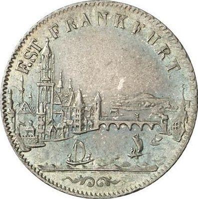 Anverso 6 Kreuzers 1852 "Tipo 1852-1856" - valor de la moneda de plata - Fráncfort del Meno, Ciudad Libre