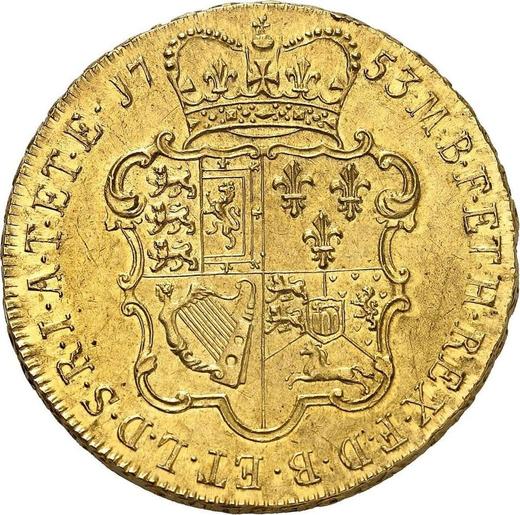 Reverse Five guineas 1753 "Old Head" - Gold Coin Value - United Kingdom, George II