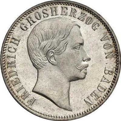 Avers 1/2 Gulden 1861 - Silbermünze Wert - Baden, Friedrich I