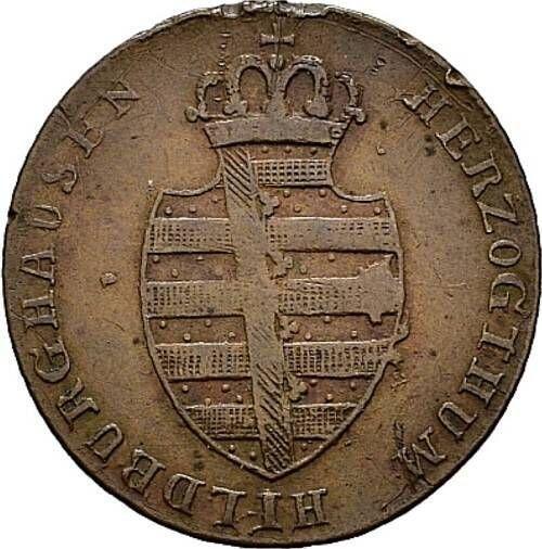 Anverso Medio kreuzer 1823 - valor de la moneda  - Sajonia-Hildburghausen, Federico