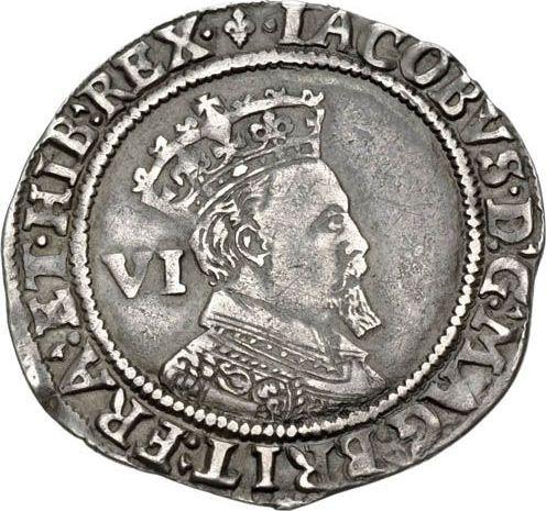 Obverse Sixpence 1605 "Third bust" - Silver Coin Value - United Kingdom, James I