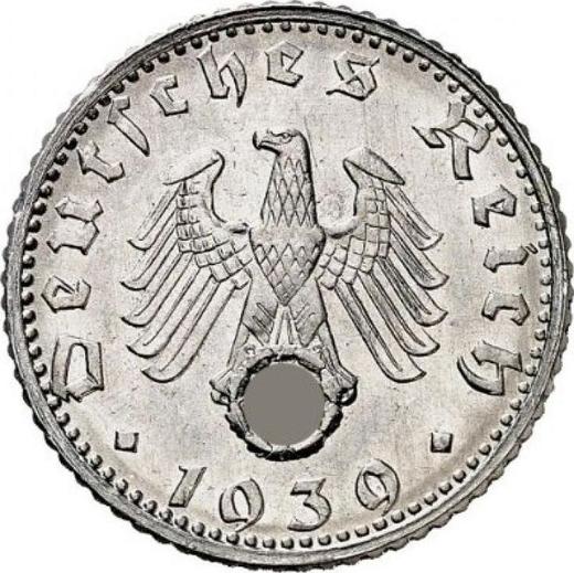 Rewers monety - 50 reichspfennig 1939 G "Typ 1939-1944" - cena  monety - Niemcy, III Rzesza