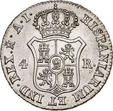 Reverse 4 Reales 1809 M AI - Silver Coin Value - Spain, Joseph Bonaparte