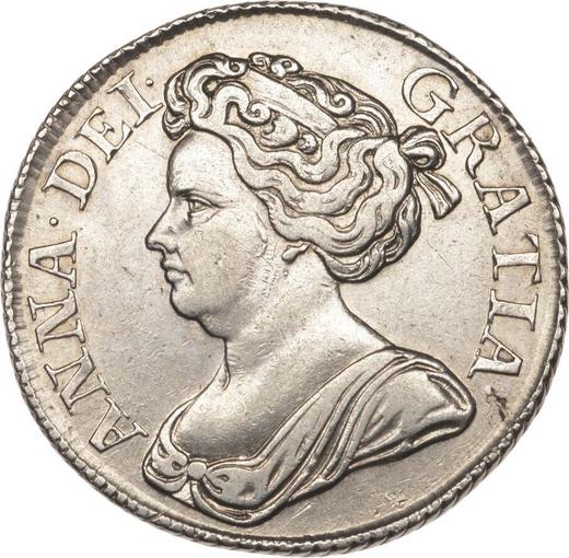 Obverse Shilling 1712 "Fourth draped bust" Roses and Plumes in angles - Silver Coin Value - United Kingdom, Anne