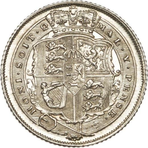 Reverso 6 peniques 1820 - valor de la moneda de plata - Gran Bretaña, Jorge III