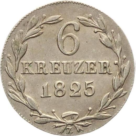 Reverse 6 Kreuzer 1825 - Silver Coin Value - Nassau, William