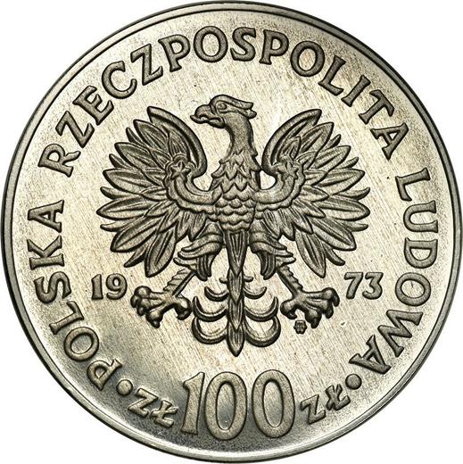 Awers monety - Próba 100 złotych 1973 MW SW "Mikołaj Kopernik" Aluminium - cena  monety - Polska, PRL