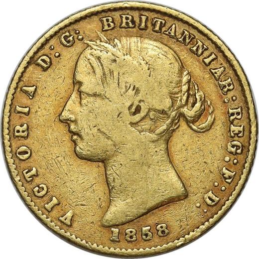 Obverse Half Sovereign 1858 - Gold Coin Value - Australia, Victoria