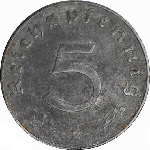 Obverse 5 Reichspfennig 1942 B "Type 1940-1944" -  Coin Value - Germany, Third Reich