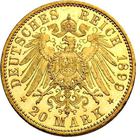 Reverse 20 Mark 1899 A "Prussia" - Gold Coin Value - Germany, German Empire