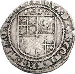 Reverse Sixpence 1609 "Fourth bust" - Silver Coin Value - United Kingdom, James I