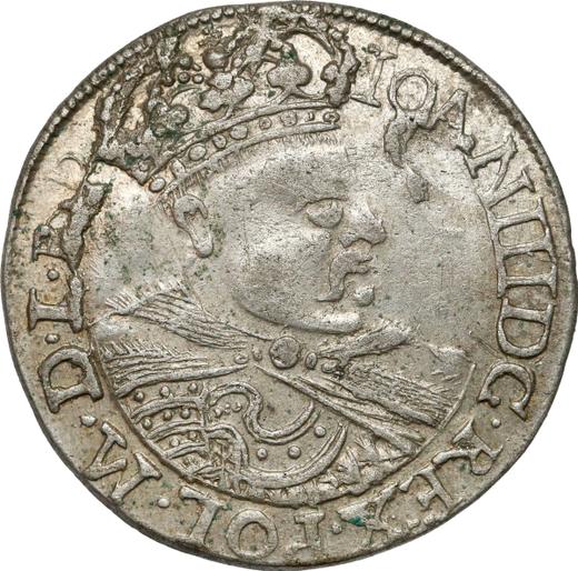 Obverse 6 Groszy (Szostak) 1682 "Portrait with Crown" - Silver Coin Value - Poland, John III Sobieski