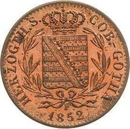Obverse 1 Pfennig 1852 F -  Coin Value - Saxe-Coburg and Gotha, Ernest II