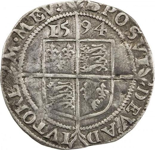 Reverse Sixpence 1594 "Sixth issue" - Silver Coin Value - United Kingdom, Elizabeth I