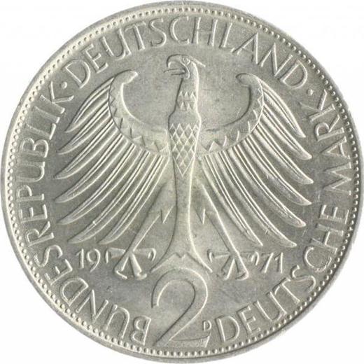 Revers 2 Mark 1971 D "Max Planck" - Münze Wert - Deutschland, BRD