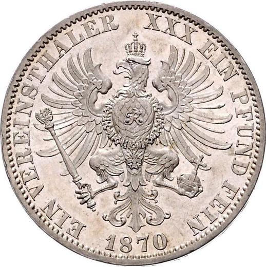 Reverse Thaler 1870 B - Silver Coin Value - Prussia, William I