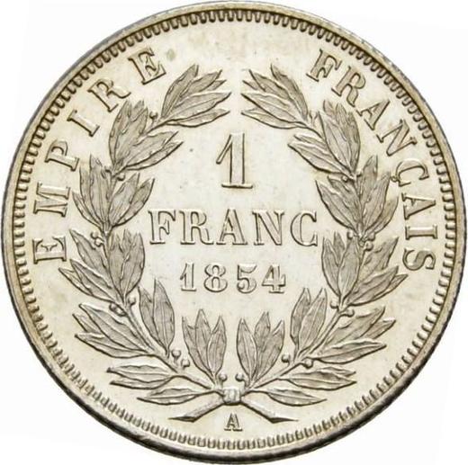 Reverse 1 Franc 1854 A "Type 1853-1863" - Silver Coin Value - France, Napoleon III