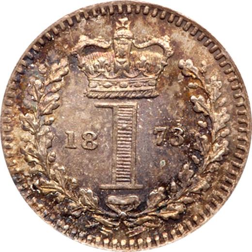 Reverso Penique 1873 "Tipo 1838-1887" - valor de la moneda de plata - Gran Bretaña, Victoria