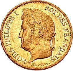 Obverse 40 Francs 1833 A "Type 1831-1839" - Gold Coin Value - France, Louis Philippe I