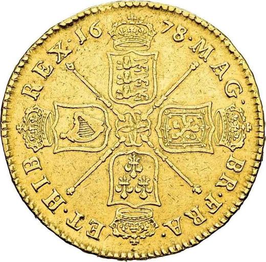 Reverse Five guineas 1678 "First laureated bust" - Gold Coin Value - United Kingdom, Charles II