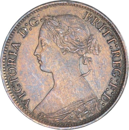 Obverse Farthing 1865 -  Coin Value - United Kingdom, Victoria