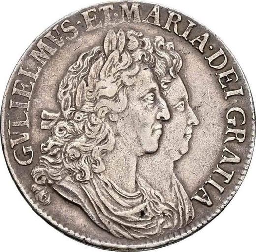 Avers 1 Krone 1692 - Silbermünze Wert - Großbritannien, Wilhelm III und Maria II