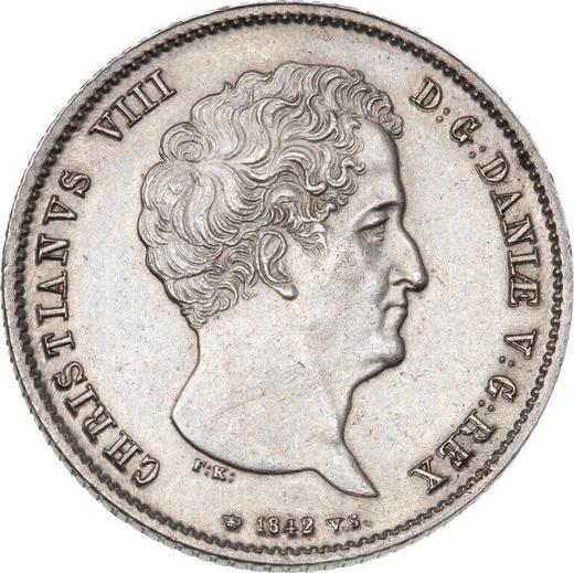 Awers monety - 30 szylingów 1842 VS - cena srebrnej monety - Szlezwik-Holsztyn, Chrystian VIII