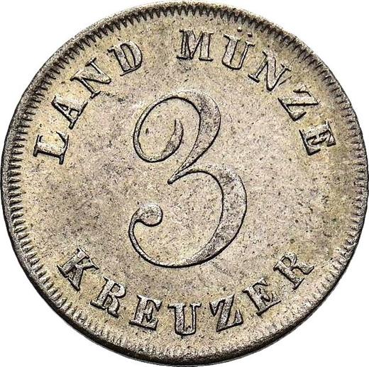 Rewers monety - 3 krajcary 1834 - cena srebrnej monety - Saksonia-Coburg-Gotha, Ernest I