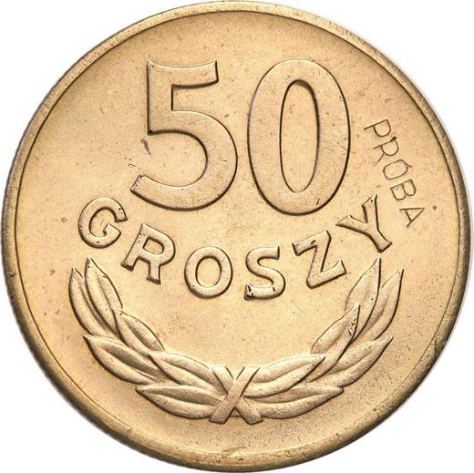 Revers Probe 50 Groszy 1949 Kupfernickel - Münze Wert - Polen, Volksrepublik Polen