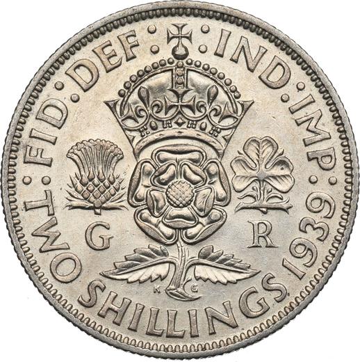 Rewers monety - 1 floren 1939 HP - cena srebrnej monety - Wielka Brytania, Jerzy VI