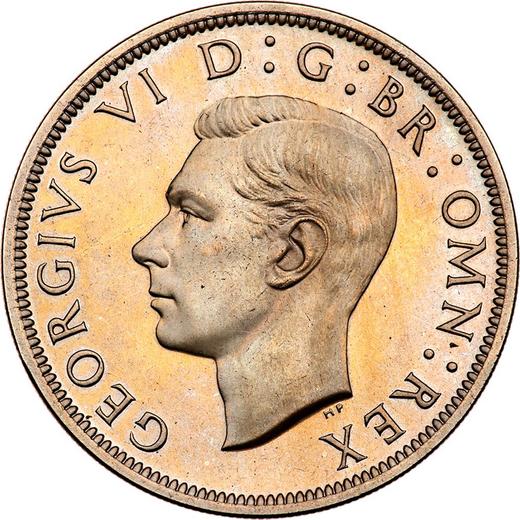 Anverso Media corona 1949 HP - valor de la moneda  - Gran Bretaña, Jorge VI