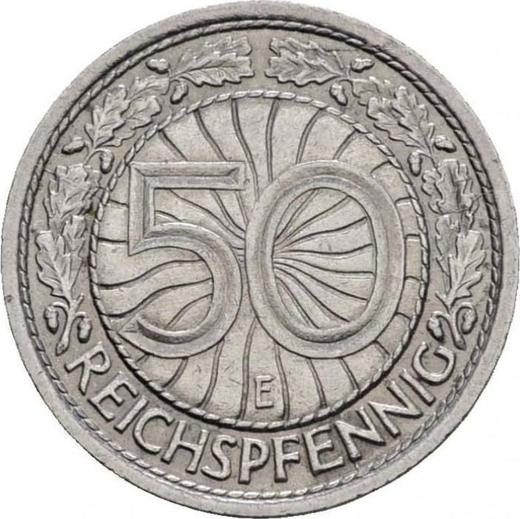 Reverse 50 Reichspfennig 1935 E - Coin Value - Germany, Weimar Republic