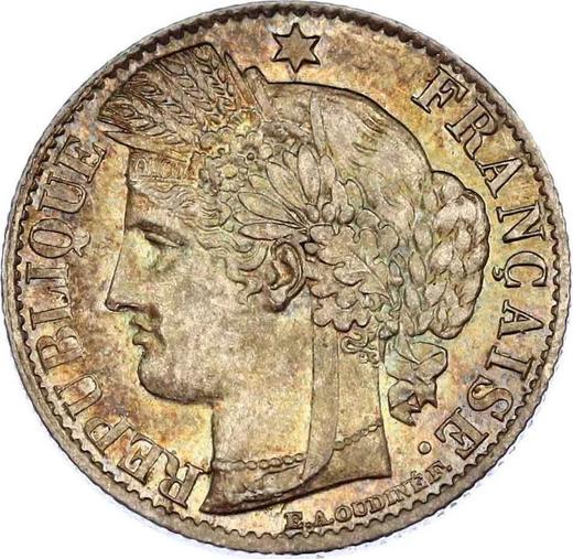 Аверс монеты - 50 сантимов 1873 года A "Тип 1871-1895" - цена серебряной монеты - Франция, Третья республика