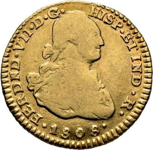 Obverse 1 Escudo 1808 P JF - Gold Coin Value - Colombia, Ferdinand VII
