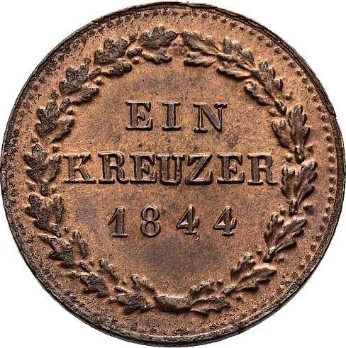 Reverse Kreuzer 1844 -  Coin Value - Nassau, Adolphe