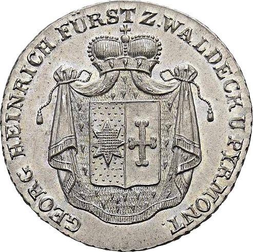 Obverse 1/3 Thaler 1824 F.W. - Silver Coin Value - Waldeck-Pyrmont, George Heinrich